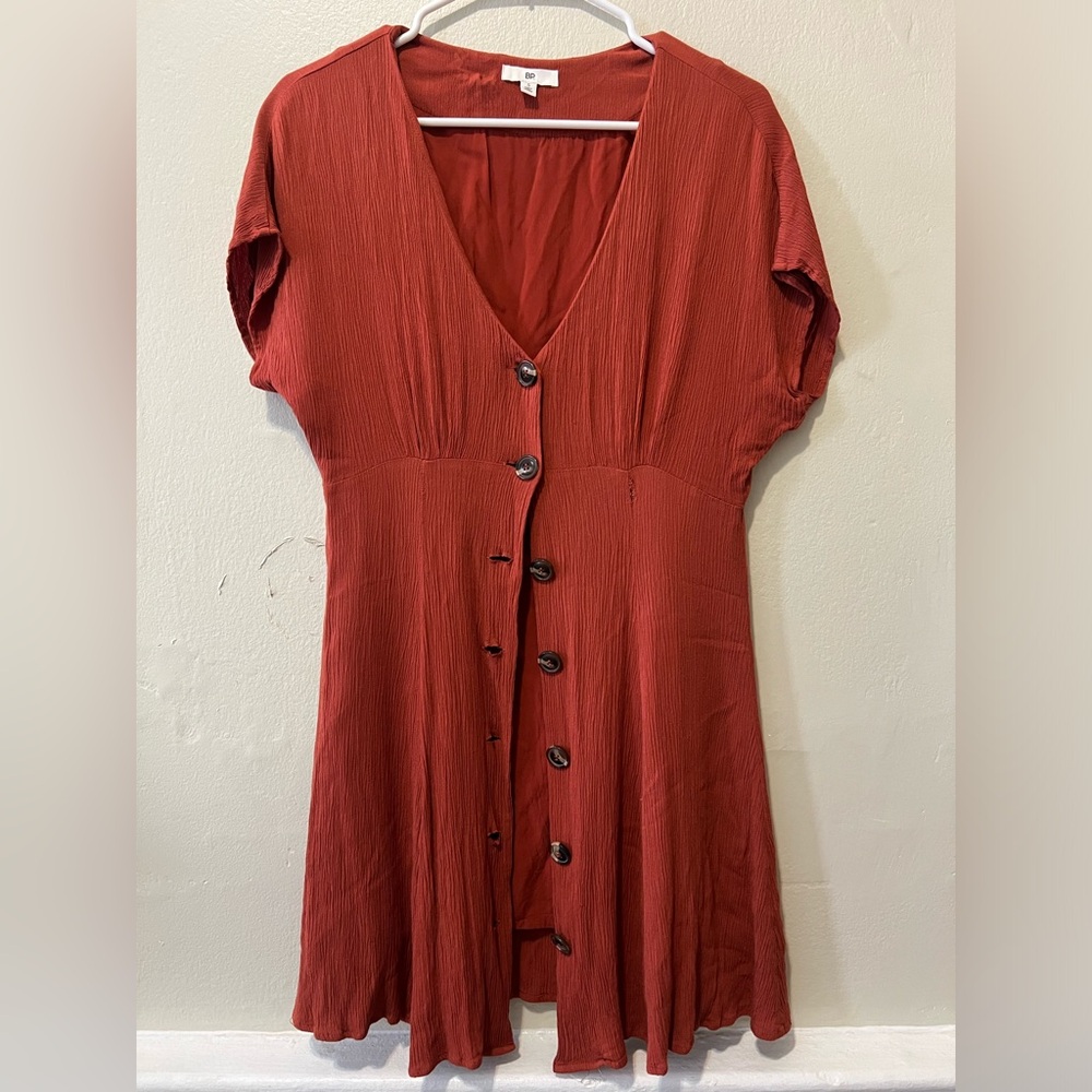 Button Front Summer Sun Dress!! -BP Brand Orange Dress
